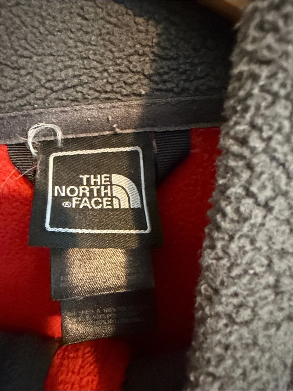 The North Face Men’s Red & Gray Full-Zip Fleece Jacket